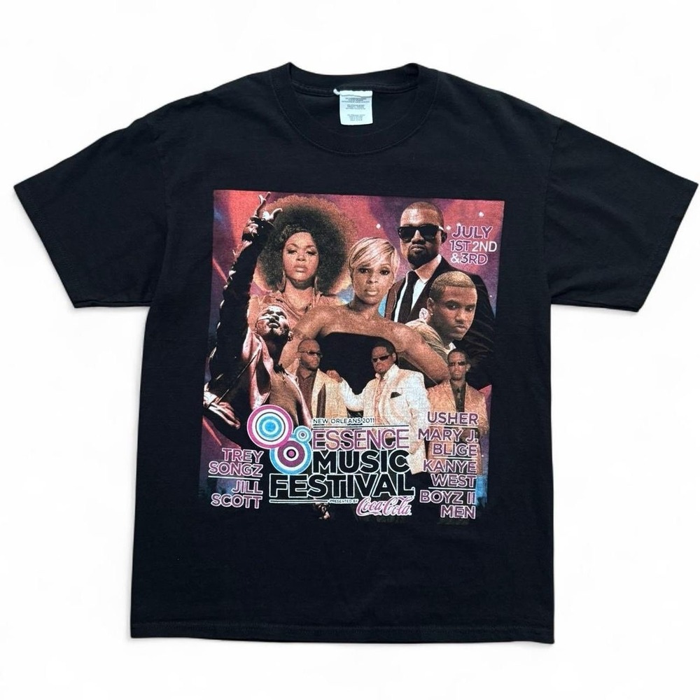 Vintage Y2k Essence Music Festival 2011 Hip Hop Rap Concert Usher Kanye T-shirt